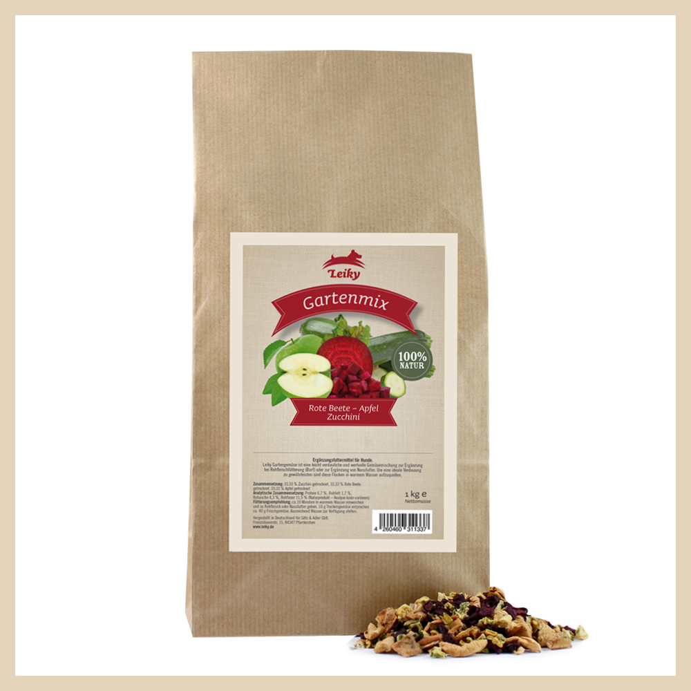 Hund_Barf_Gartenmix_Leiky_gross Gartenmix 1 kg