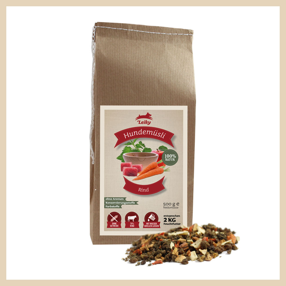 Hundemuesli_Barf_Rind_Leiky2 Hundemüsli Rind, 500g