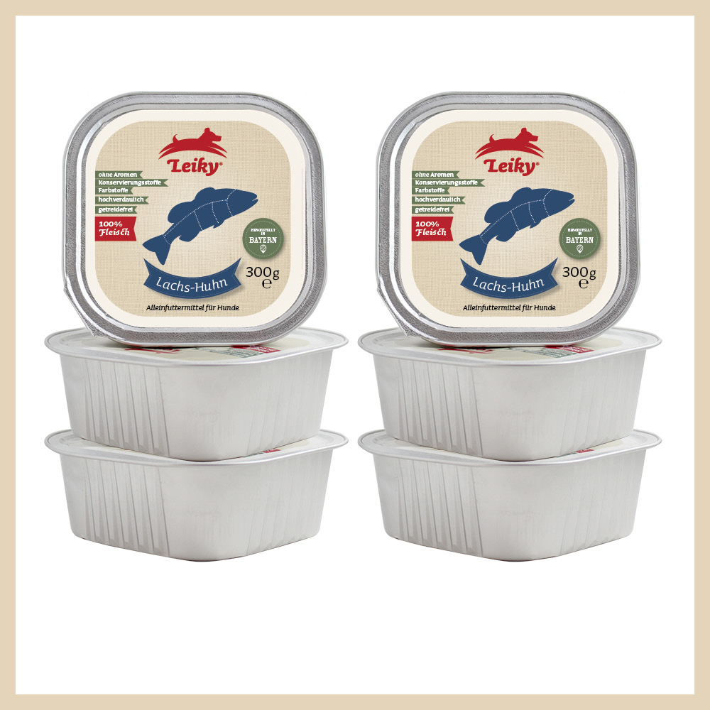 Nassfutter Lieblingspaket 6x Lachs-Huhn