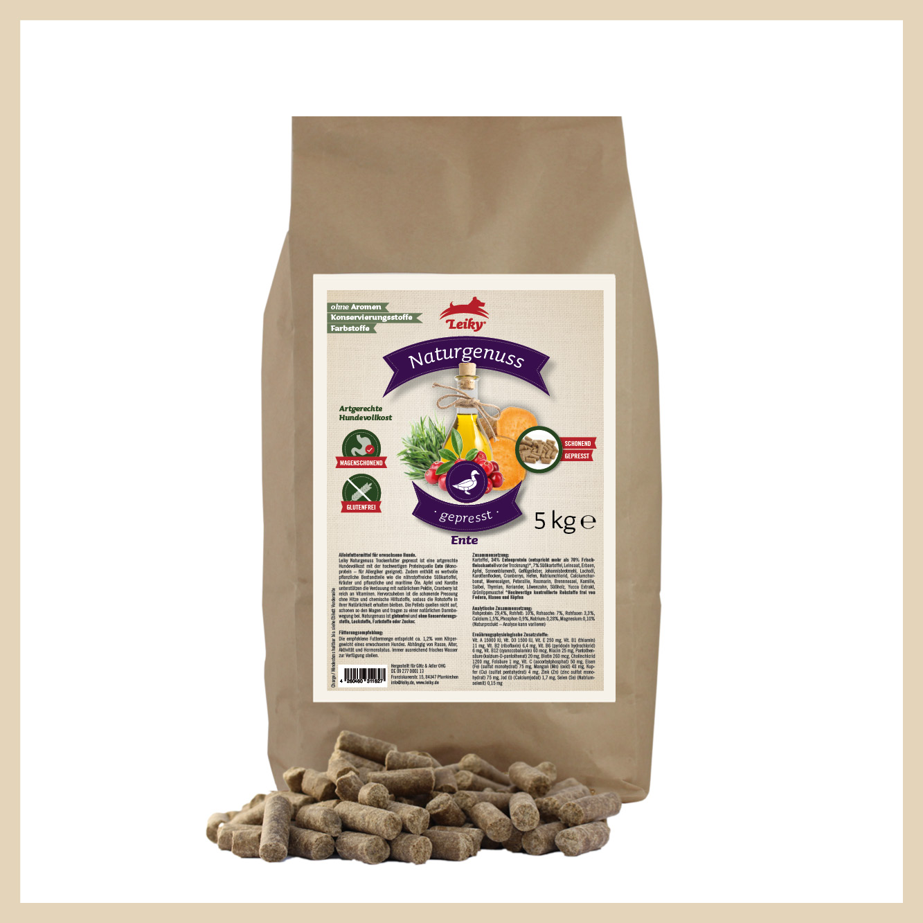 Naturgenuss gepresst Ente, 5kg