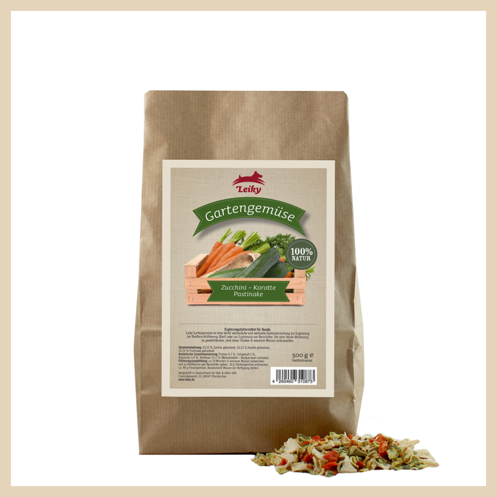 Hund_Barf_Gartengemuese_Leiky_klein Gartengemüse 500g
