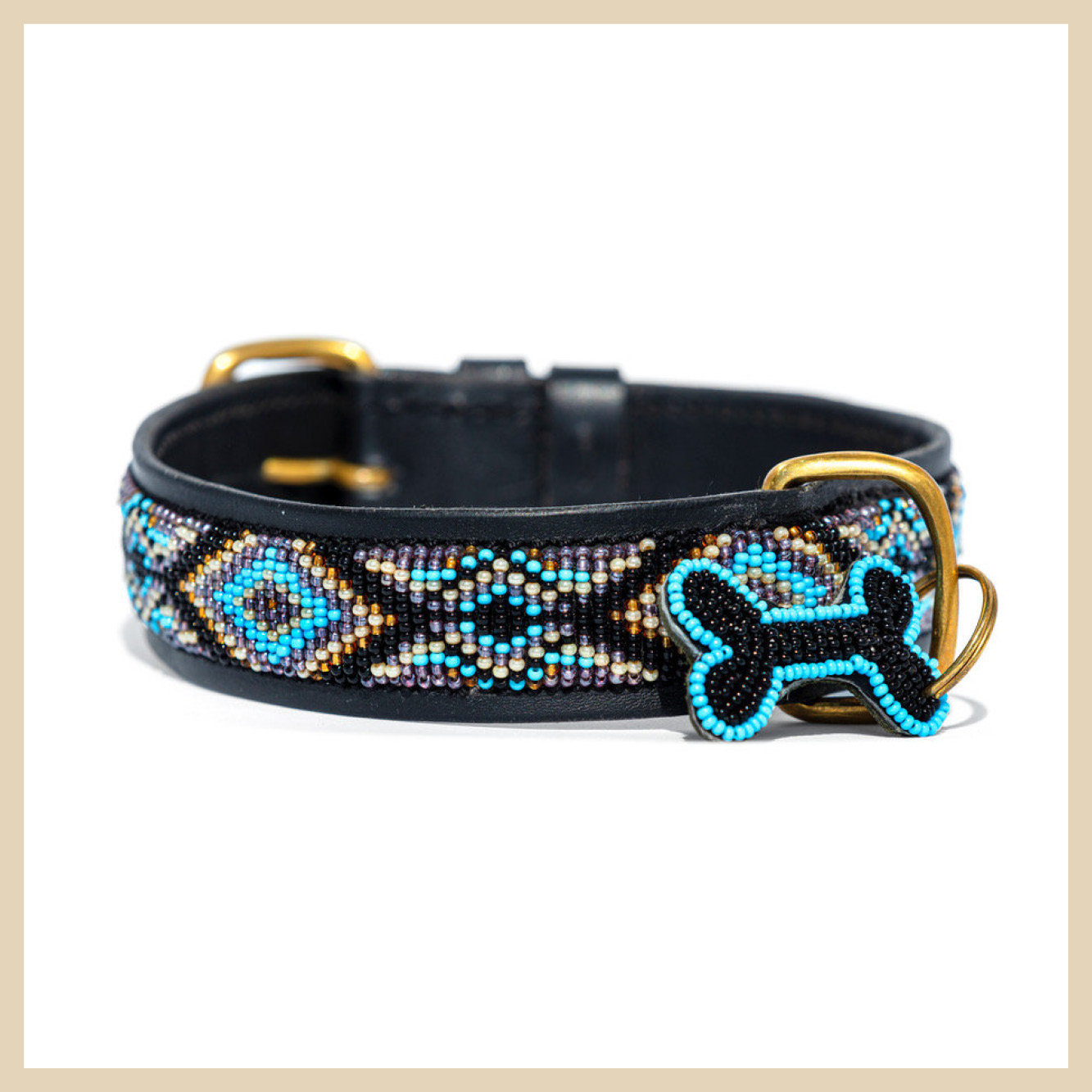 Hundehalsband_Kampuni_Ombima-Turquoise_medium Hundehalsband Zinj Turquoise Medium