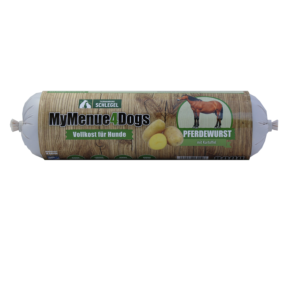 Hundewurst-Pferd-gross MyMenue4Dogs Hundewurst Pferd, 800g