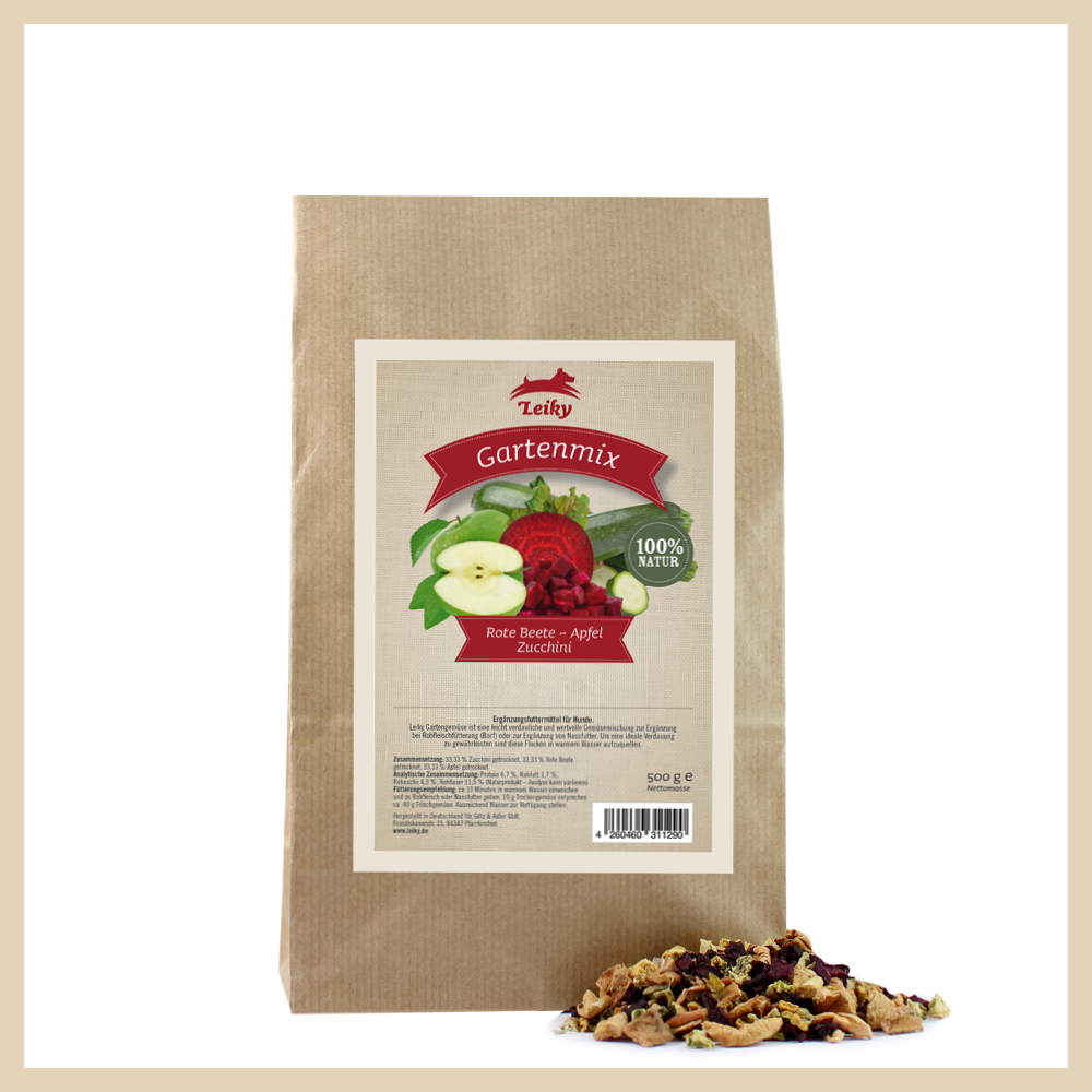 Hund_Barf_Gartenmix_Leiky_klein Gartenmix 500g