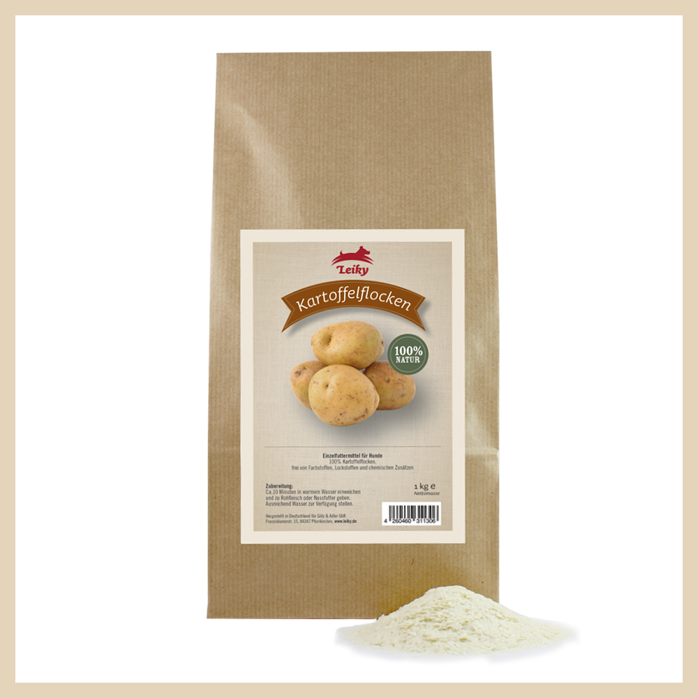 Hund_Barf_Kartoffelflocken_Leiky_gross Kartoffelflocken 1kg