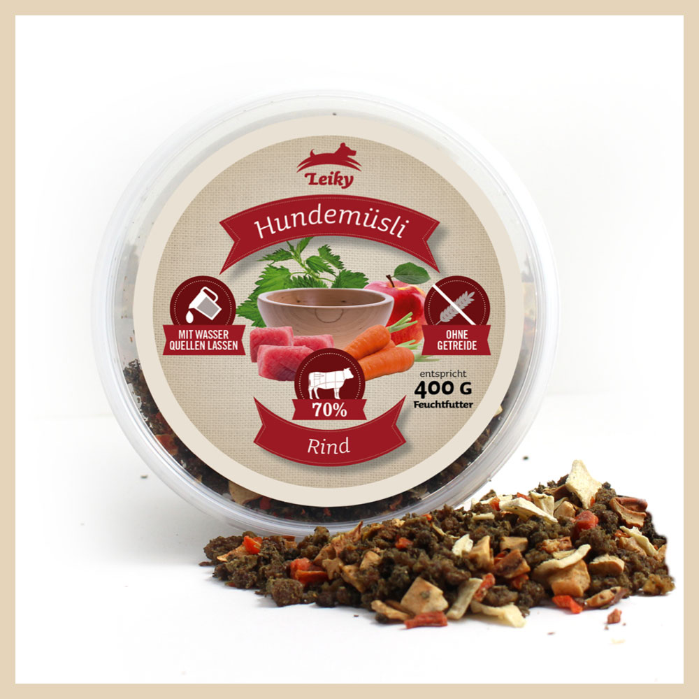 Hundemuesli_Barf_Rind_Leiky