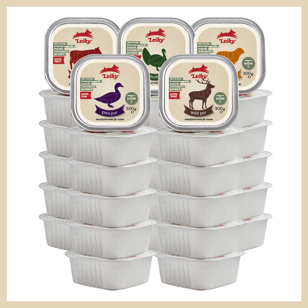 Nassfutter Big Pack Plus je 6x Rind + Lamm + Truthahn + Wild + Ente