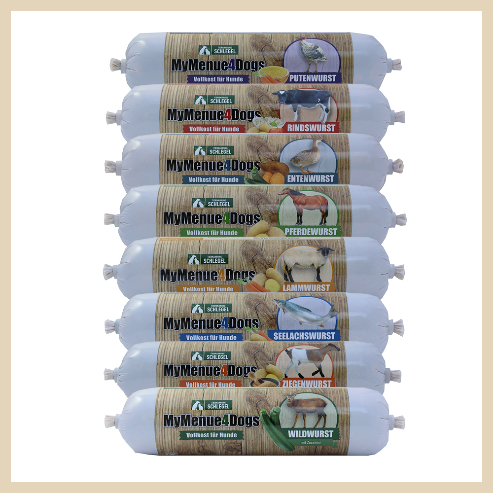 Wurst_400g-Schlegel_Probierpaket MyMenue4Dogs Probierpaket