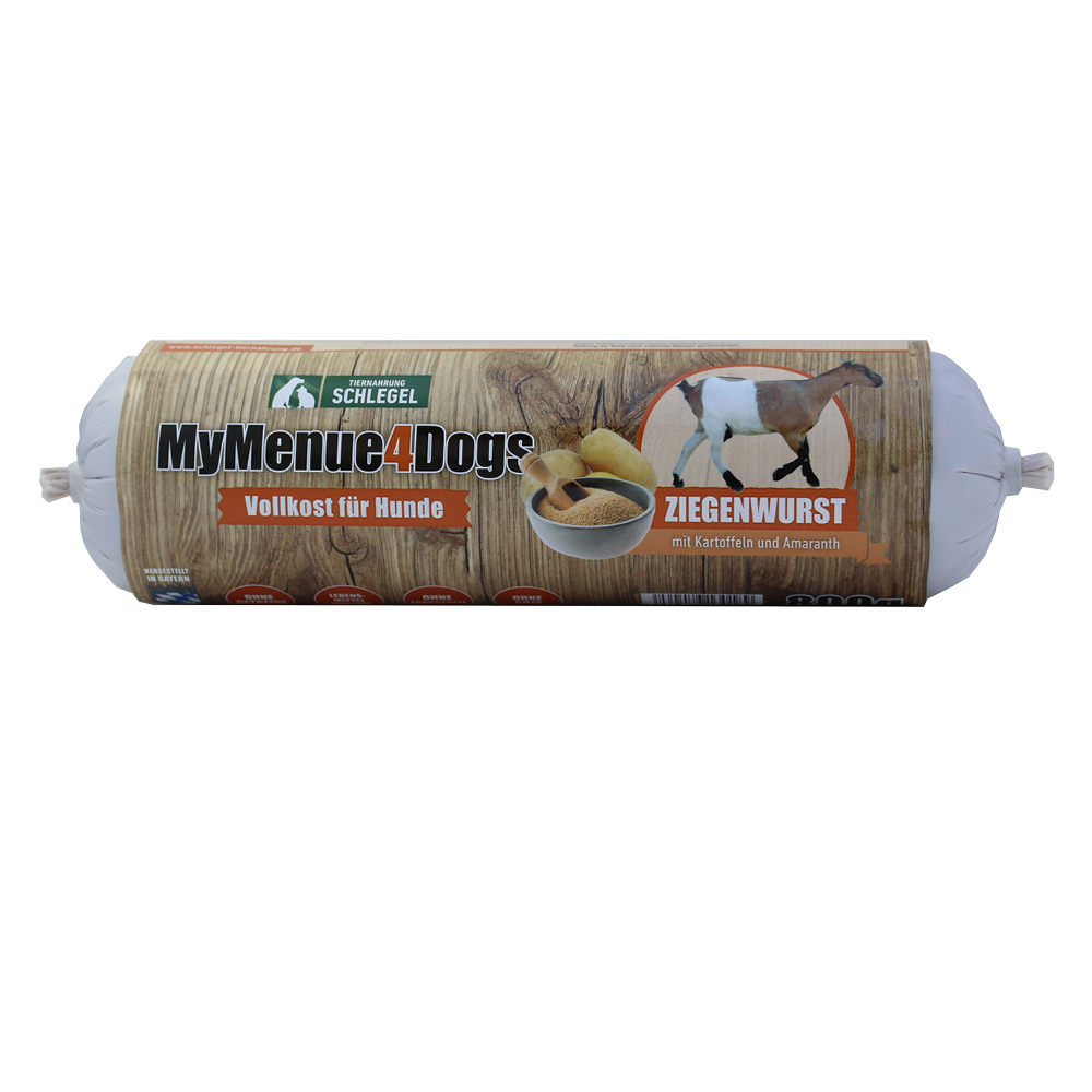 Hundewurst-Ziege-gross MyMenue4Dogs Hundewurst Ziege, 800g